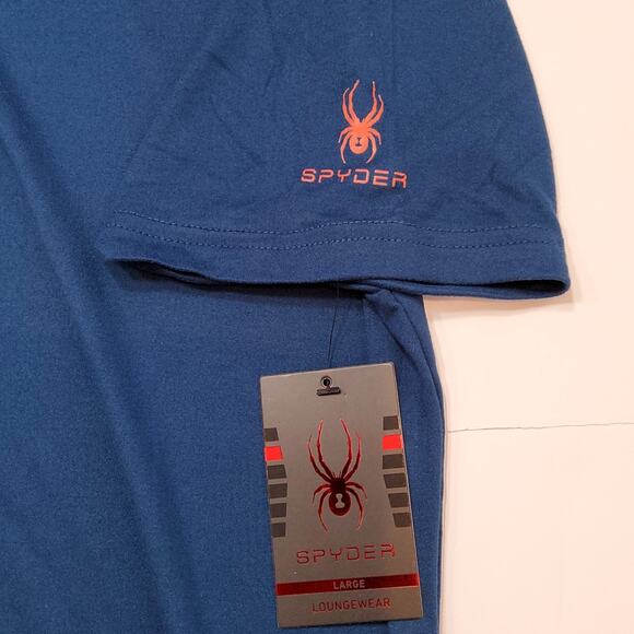 SPYDER T-Shirt Blue Green. Size M - Picture 4 of 8